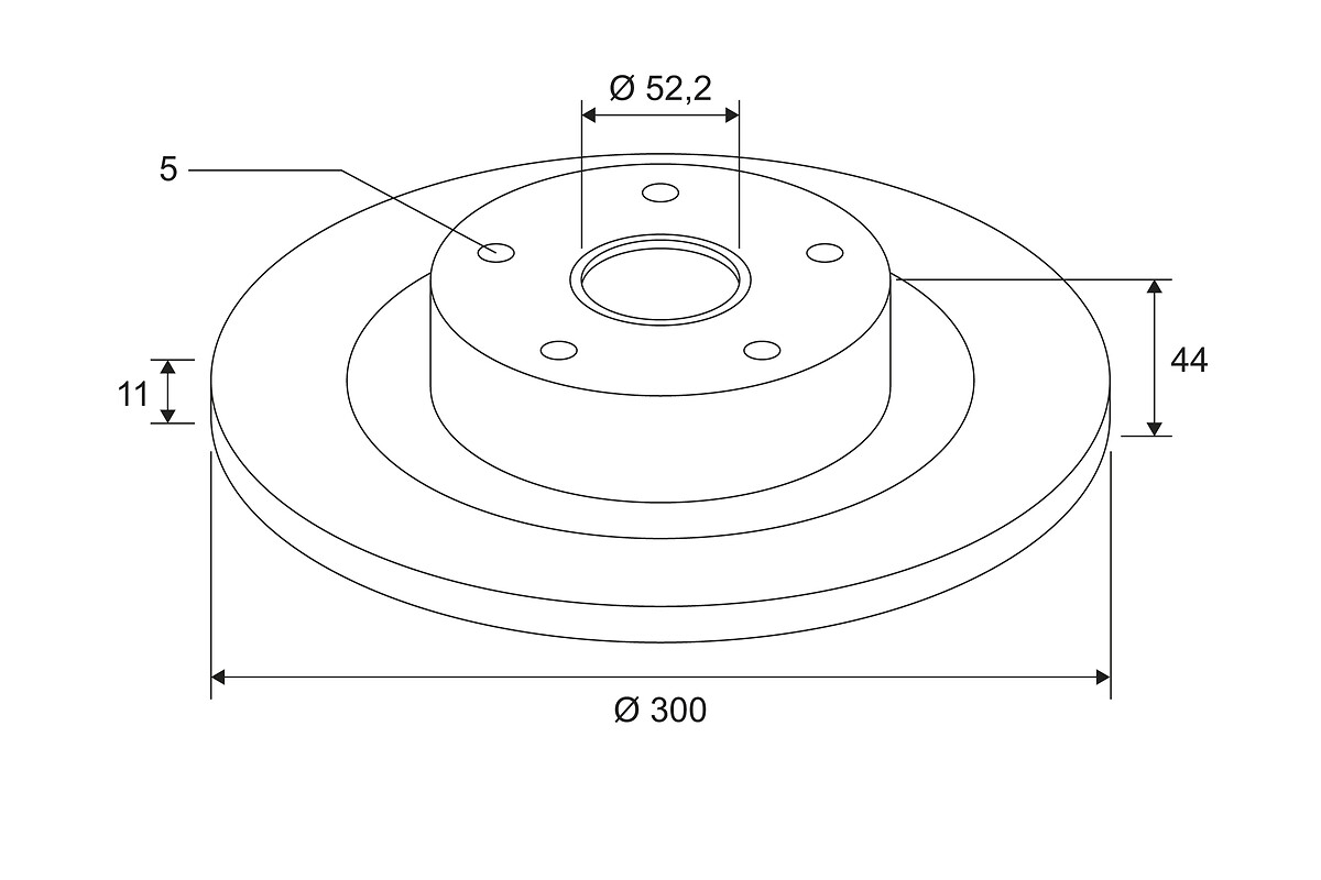 BRAKE DISC X1 WITH BRG REN LAG 3 RR